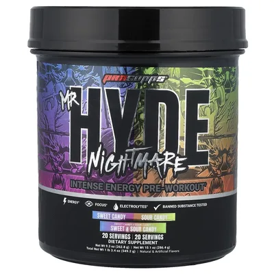 ProSupps, Mr. Hyde Nightmare, предтренировочный комплекс для интенсивной энергии, со вкусом кисло-сладкой конфеты, 549,2 г (1 фунт 3,4 унции)