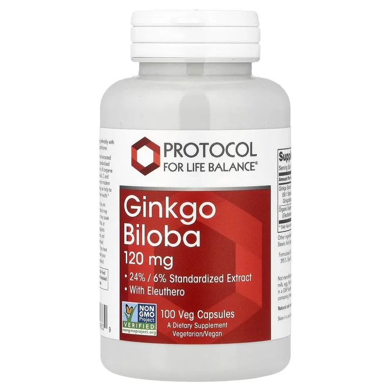 Protocol for Life Balance, гинкго билоба, 120 мг, 100 растительных капсул