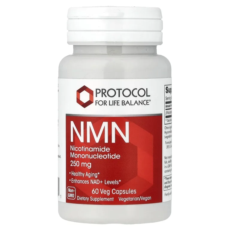 Protocol for Life Balance, NMN, 250 мг, 60 растительных капсул