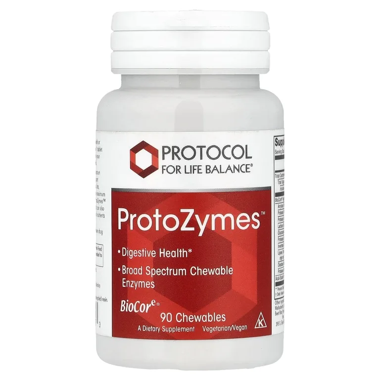 Protocol for Life Balance, ProtoZymes™ 90 жевательных таблеток