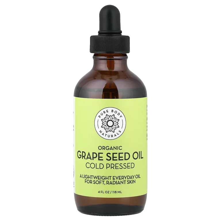 Pure Body Naturals, Органическое масло из виноградных косточек, 118 мл (4 жидк. унц.)