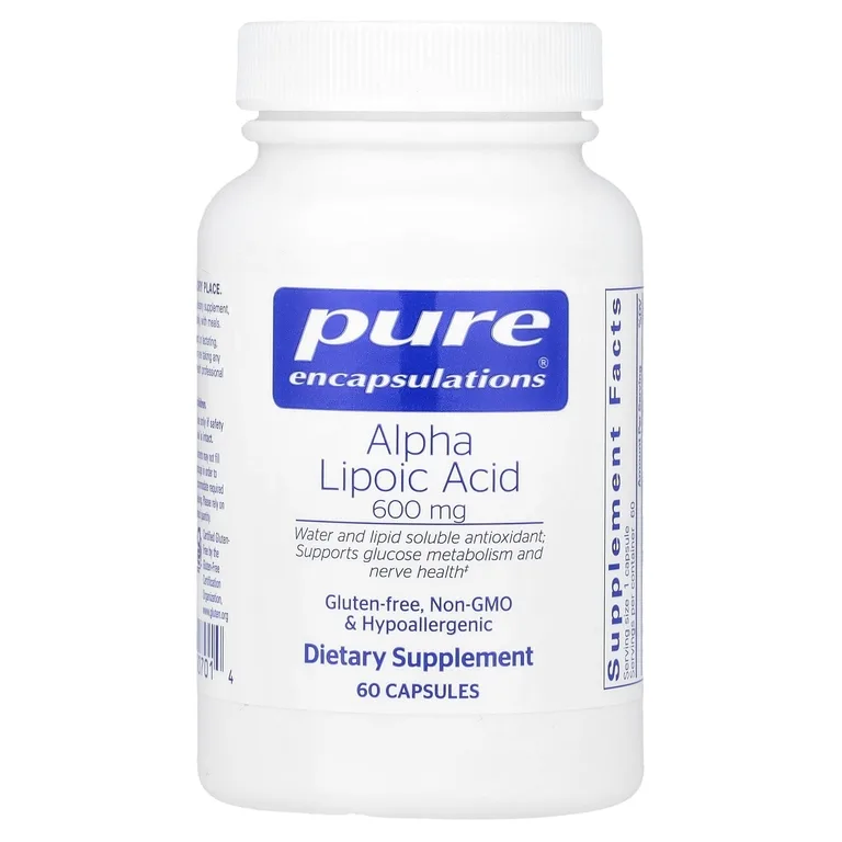 Pure Encapsulations, Альфа-липоевая кислота, 600 мг, 60 капсул
