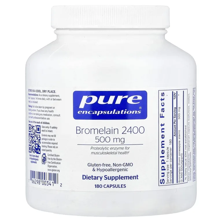 Pure Encapsulations, Bromelain 2400, 500 mg, 180 Capsules