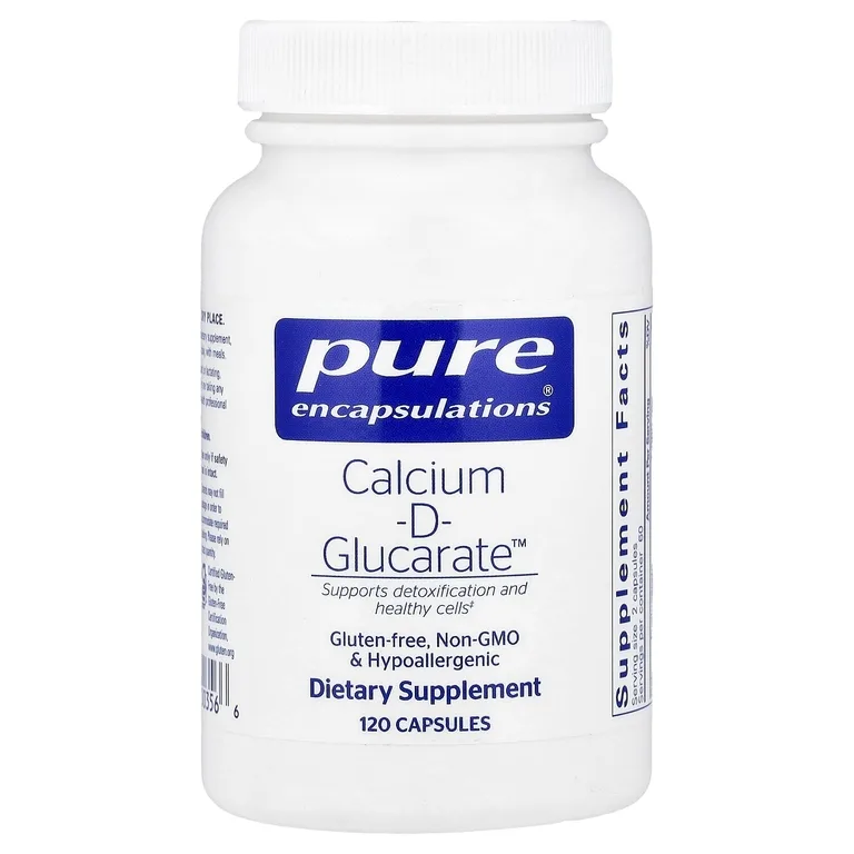 Pure Encapsulations, Calcium-D-Glucarate™, 120 капсул (500 мг в 1 капсуле)