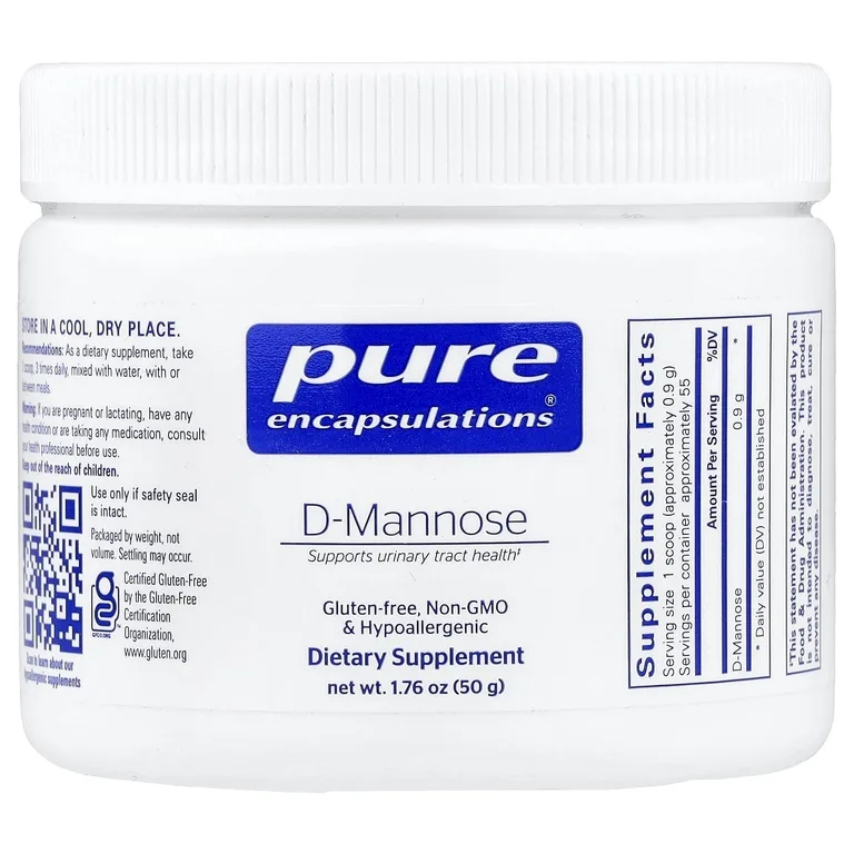 Pure Encapsulations, D-манноза в порошке, 50 г (1,76 унции)
