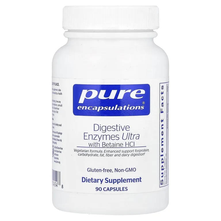 Pure Encapsulations, Digestive Enzymes Ultra с бетаина гидрохлоридом, 90 капсул
