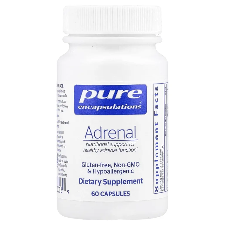 Pure Encapsulations, добавка для нормальной работы надпочечников, 60 капсул