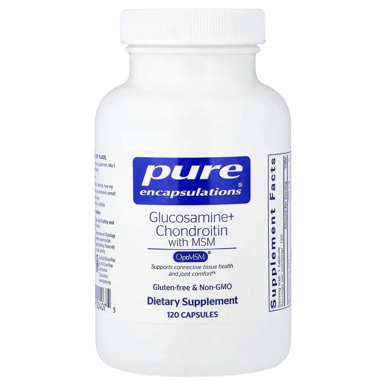 Pure Encapsulations, глюкозамин, хондроитин и МСМ, 120 капсул