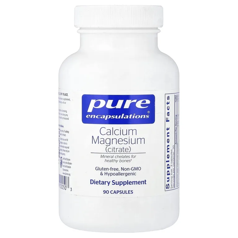 Pure Encapsulations, кальций и магний (цитрат), 90 капсул