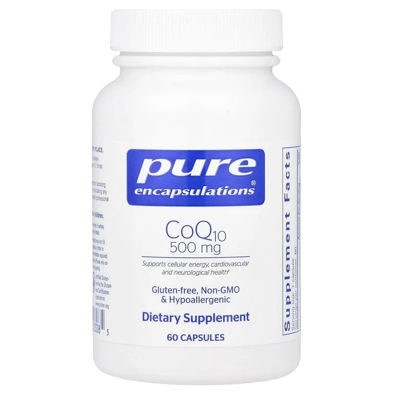 Pure Encapsulations, коэнзим Q10, 500 мг, 60 капсул