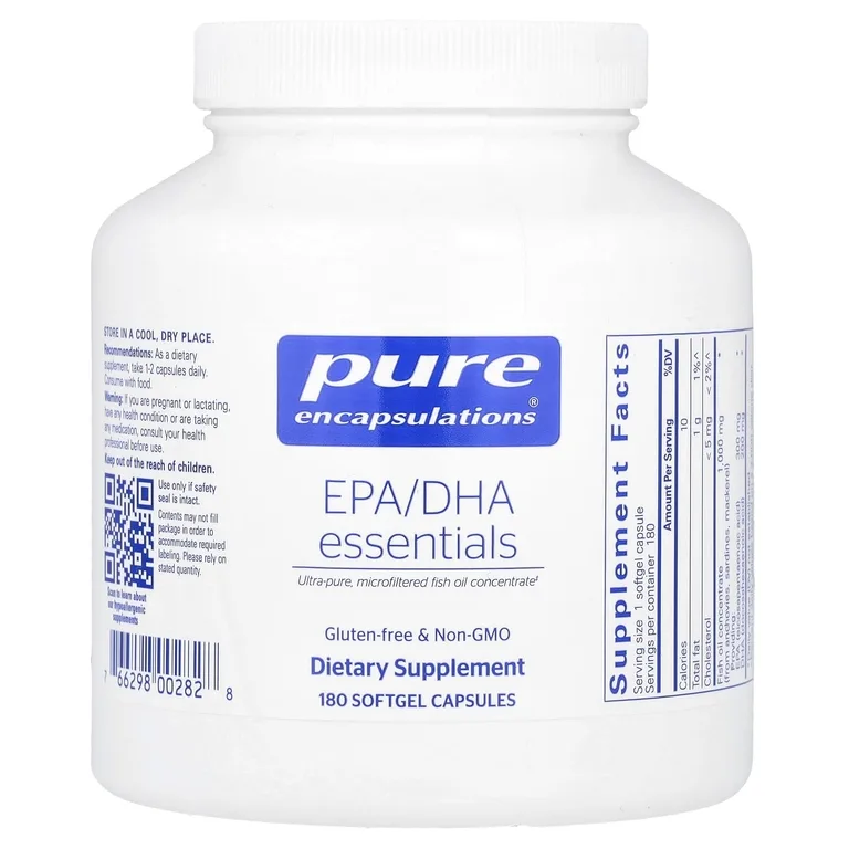 Pure Encapsulations, концентрат рыбьего жира с ЭПК и ДГК, 180 желатиновых капсул