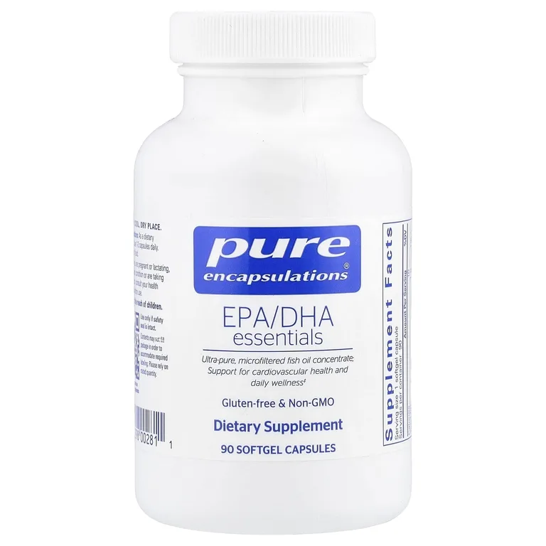 Pure Encapsulations, концентрат рыбьего жира с ЭПК и ДГК, 90 желатиновых капсул