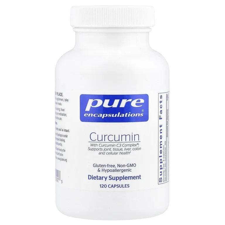 Pure Encapsulations, Куркумин, 120 капсул (250 мг на капсулу)