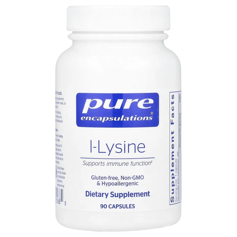 Pure Encapsulations, L-лизин, 90 капсул (500 мг в 1 капсуле)