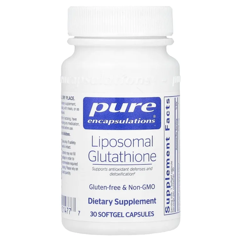 Pure Encapsulations, Липосомальный глутатион, 30 мягких капсул (375 мг в каждой капсуле)