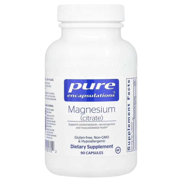 Pure Encapsulations, магний (цитрат), 90 капсул (150 мг в 1 капсуле)