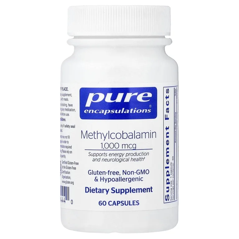 Pure Encapsulations, метилкобаламин, 1000 мкг, 60 капсул
