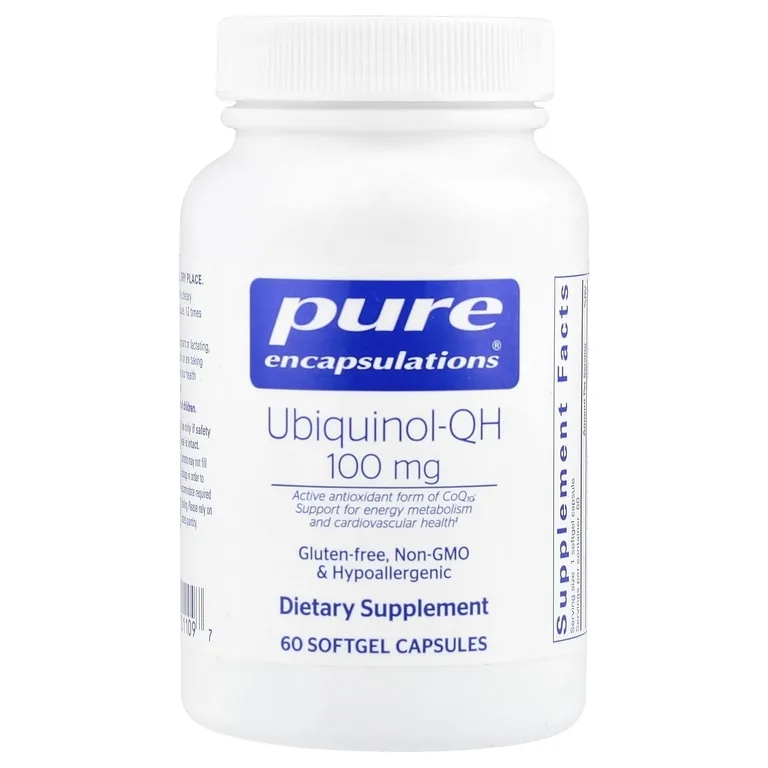 Pure Encapsulations, Убихинол, 100 мг, 60 желатиновых капсул