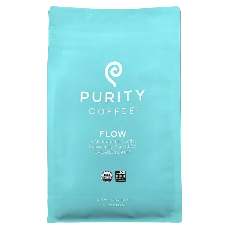 Purity Coffee, Flow, цельная фасоль, средняя обжарка, 340 г (12 унций)