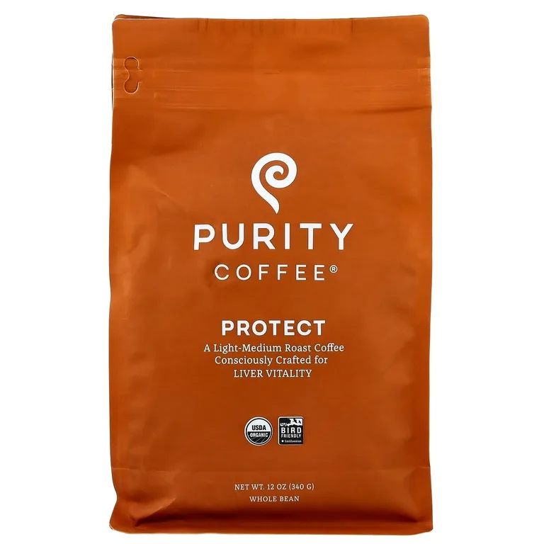 Purity Coffee, Protect, цельные бобы, легкая и средняя обжарка, 340 г (12 унций)