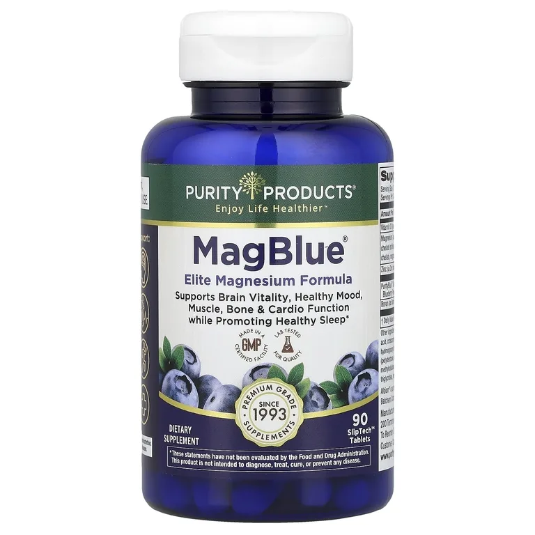 Purity Products, MagBlue®, 90 таблеток SlipTech™