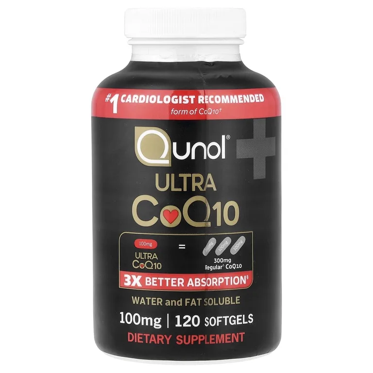 Qunol, Коэнзим Q10, 100 мг, 120 желатиновых капсул