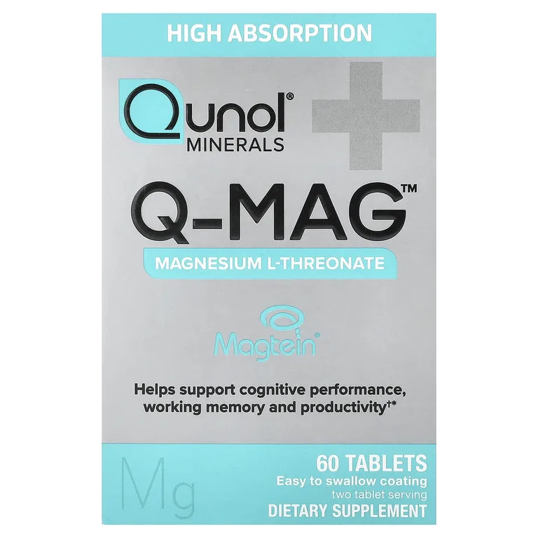 Qunol, Q-MAG™, L-треонат магния, 60 таблеток (72 мг в 1 таблетке)