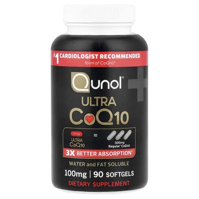 Qunol, Ultra CoQ10, 100 мг, 90 мягких таблеток
