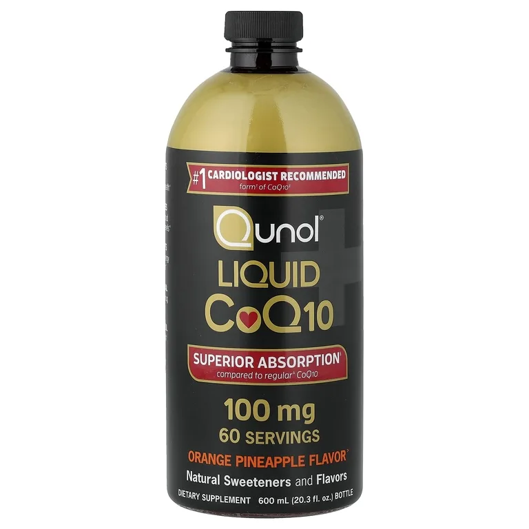 Qunol, жидкий коэнзим Q10, со вкусом апельсина и ананаса, 600 мл (20,3 жидк. унции)
