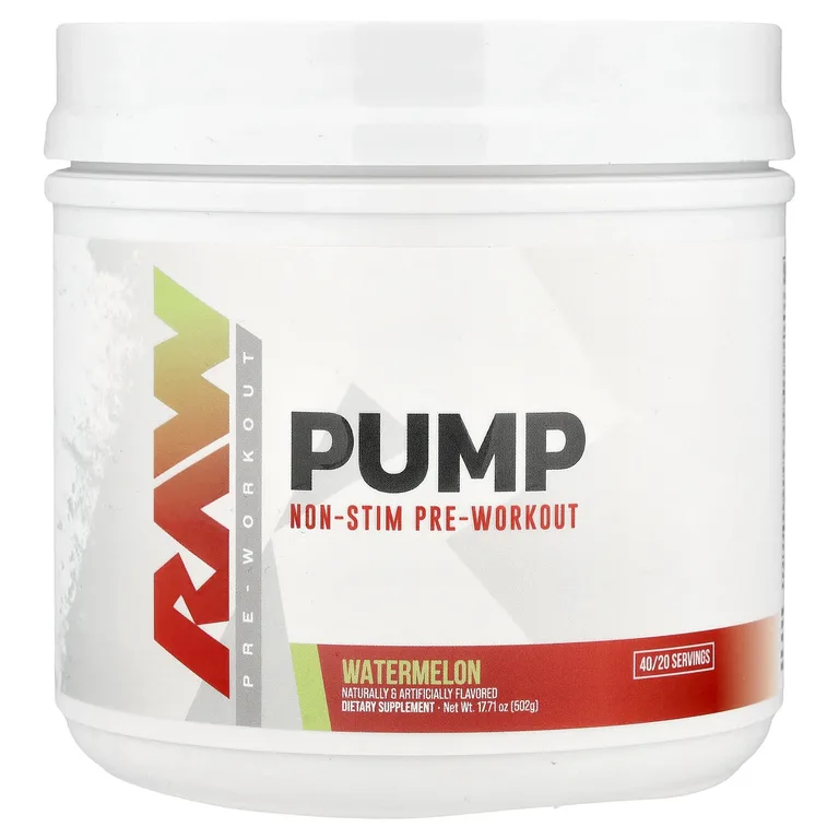 Raw Nutrition, Pump, предтренировочный комплекс без стимуляторов, арбуз, 502 г (17,71 унции)