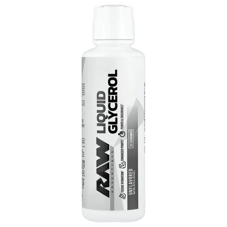 Raw Nutrition, жидкий глицерин, без добавок, 473 мл (16 жидк. унций)
