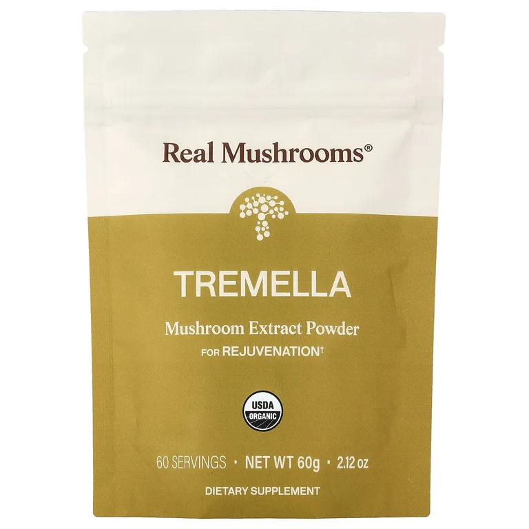 Real Mushrooms, тремелла, экстракт органического гриба в порошке, 60 г (2,12 унции)