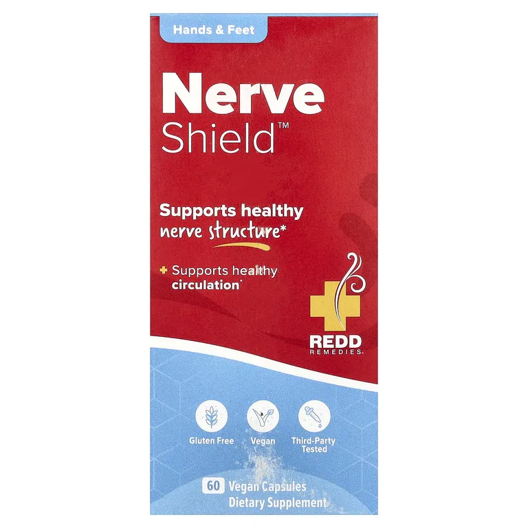 Redd Remedies, Поддержка здоровья нервной системы, для рук и ног, 60 веганских капсул