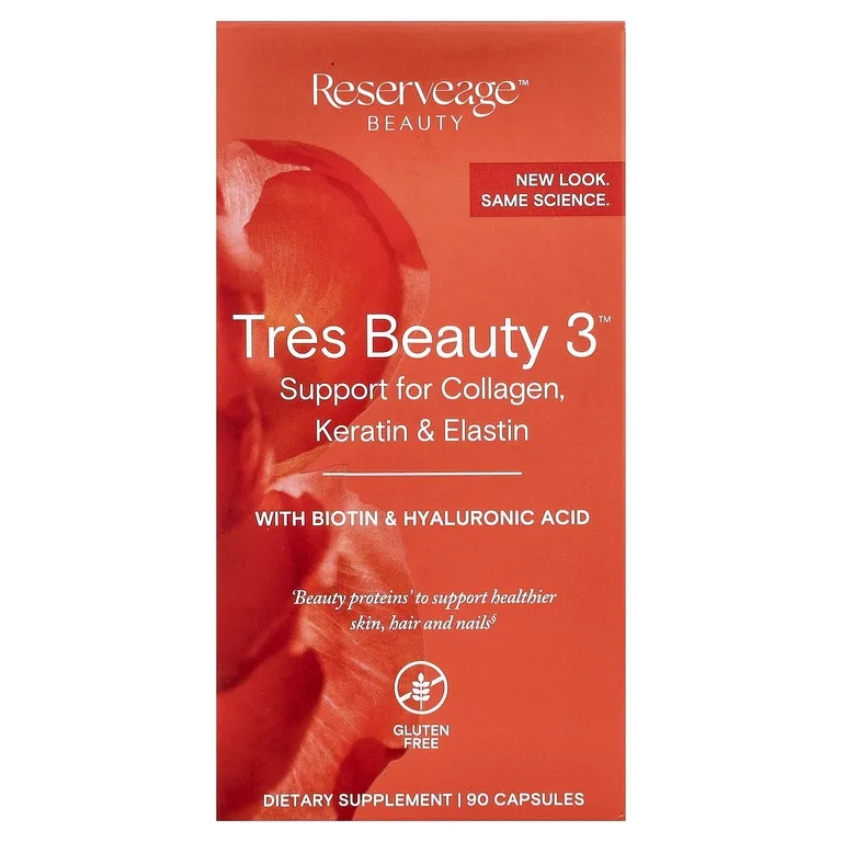 Reserveage Beauty, комплекс для выработки коллагена, кератина и эластина, 90 капсул