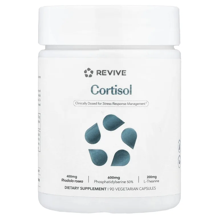 Revive, кортизол, 90 вегетарианских капсул
