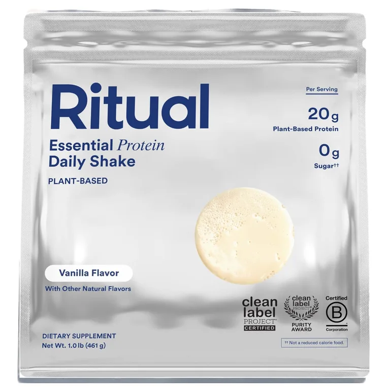 Ritual, Essential протеиновый коктейль для ежедневного приема, ваниль, 461 г (1 фунт)