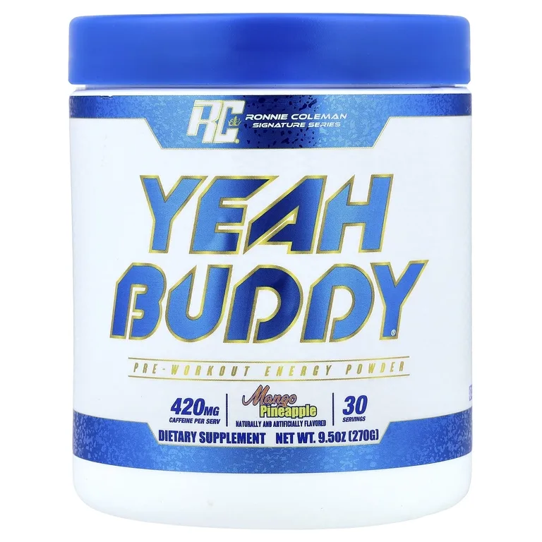 Ronnie Coleman, Signature Series, Ye Buddy®, предтренировочный комплекс для повышения уровня энергии в порошке, со вкусом манго и ананаса, 270 г (9,5 унции)