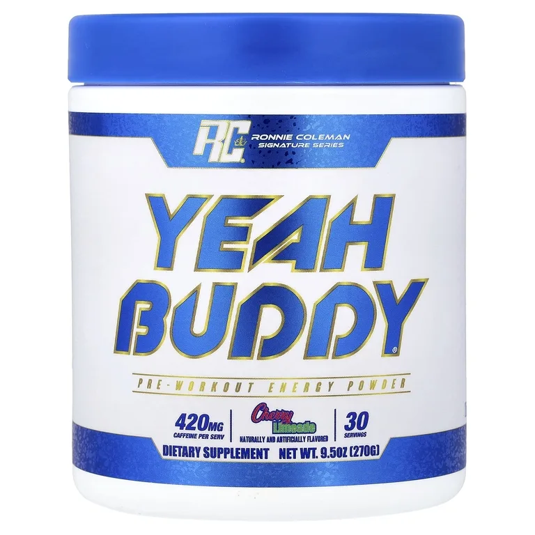 Ronnie Coleman, Signature Series, Yeah Buddy®, пополнение запаса энергии перед тренировкой, в порошке, вишня и лаймад, 270 г (9,5 унции)