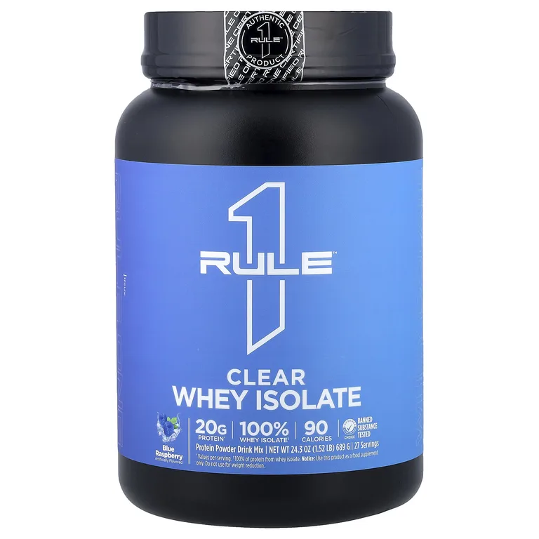 Rule One Proteins, Clear Isolate ™, голубая малина, 689 г (1,52 фунта)
