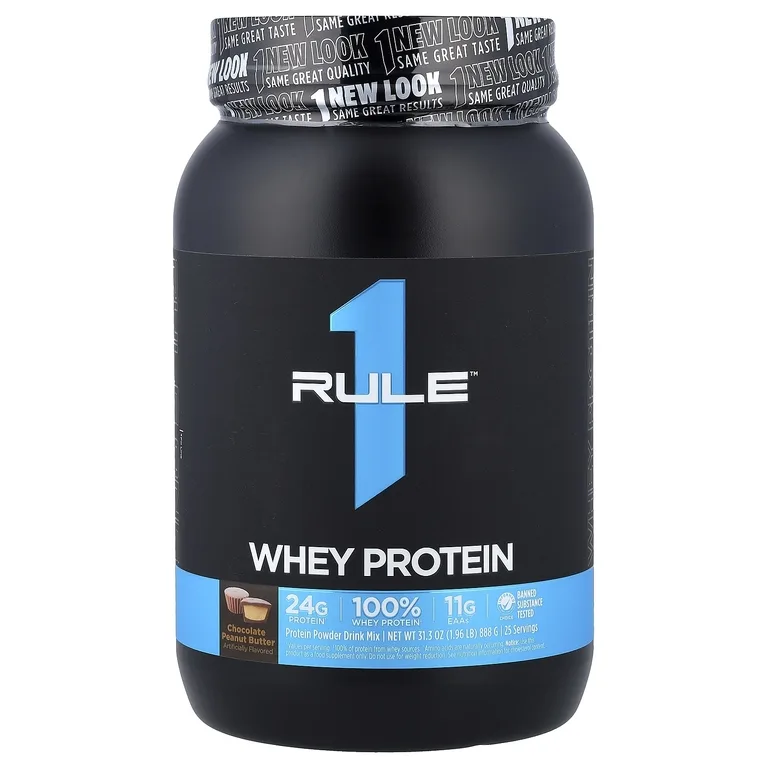 Rule One Proteins, сывороточный протеин, шоколад и арахисовая паста, 888 г (1,96 фунта)