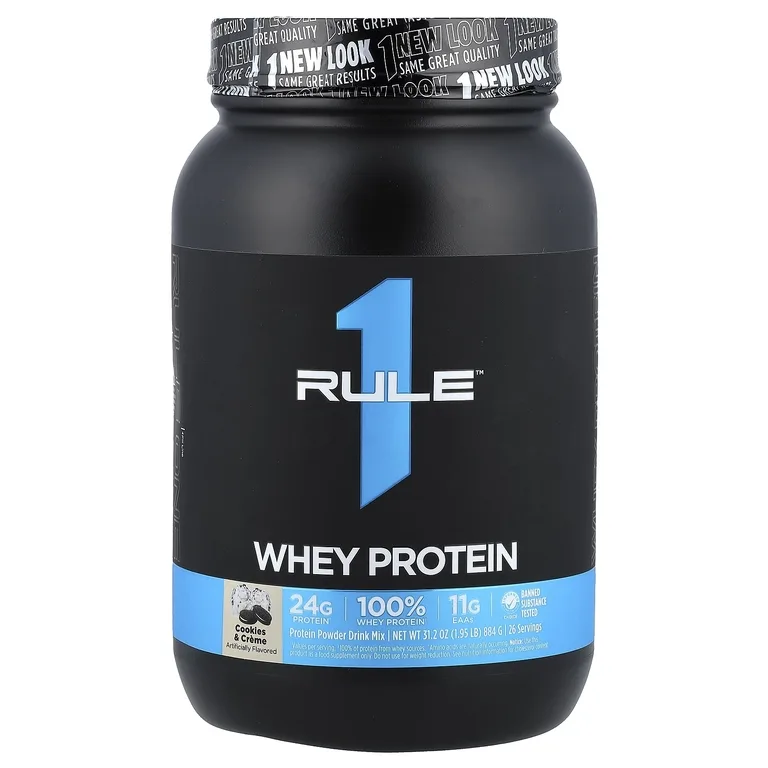 Rule One Proteins, сывороточный протеин, со вкусом печенья и крема, 884 г (1,95 фунта)