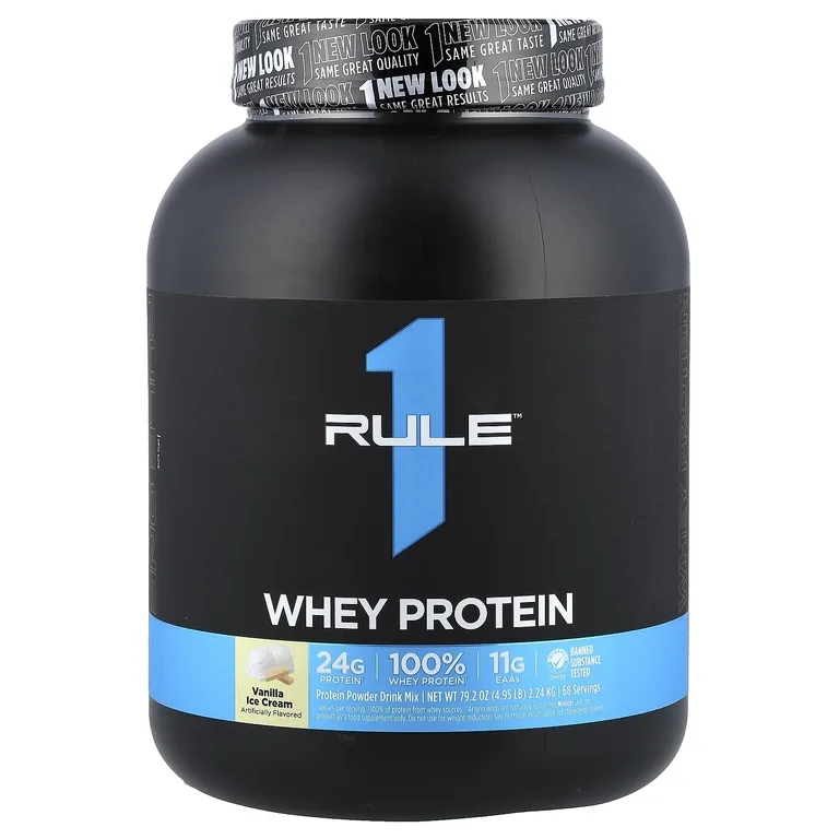 Rule One Proteins, сывороточный протеин, со вкусом ванильного мороженого, 2,24 кг (4,95 фунта)