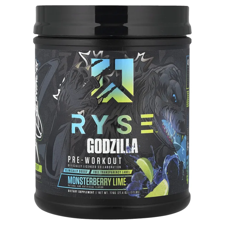 RYSE, Godzilla, предтренировочный комплекс, со вкусом монстеры и лайма, 776 г (1,74 фунта)