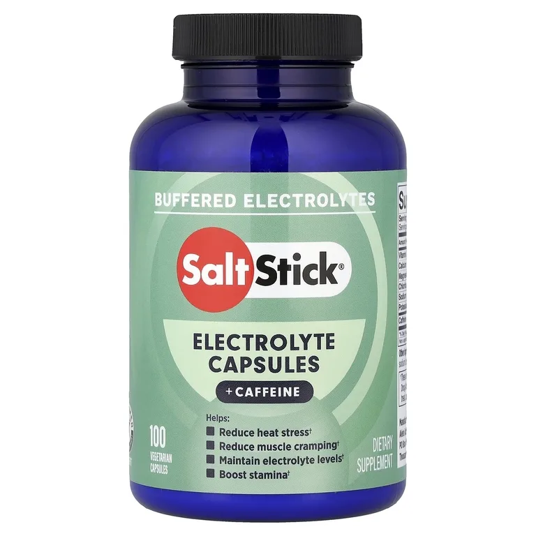 SaltStick, капсулы с электролитами и кофеином, 100 вегетарианских капсул