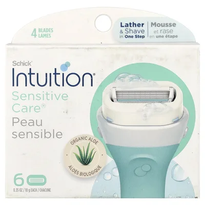 Schick, Intuition®, уход за чувствительной кожей, сменные кассеты, 6 шт.