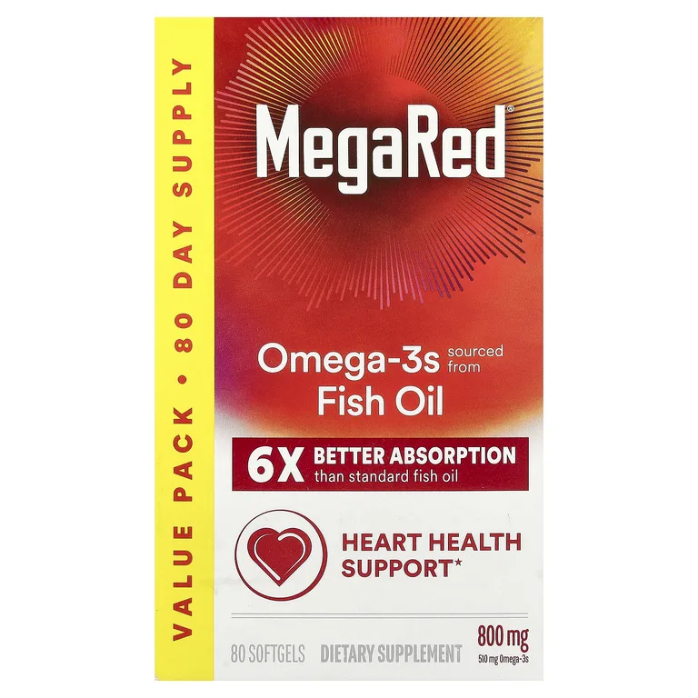 Schiff, MegaRed, омега-3 и рыбий жир, со вкусом ванили, 800 мг, 80 капсул