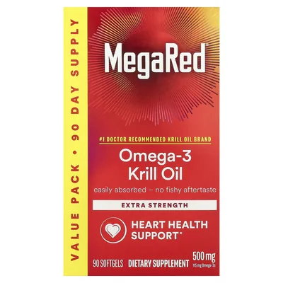 Schiff, MegaRed®, омега-3 масло криля, 500 мг, 90 капсул