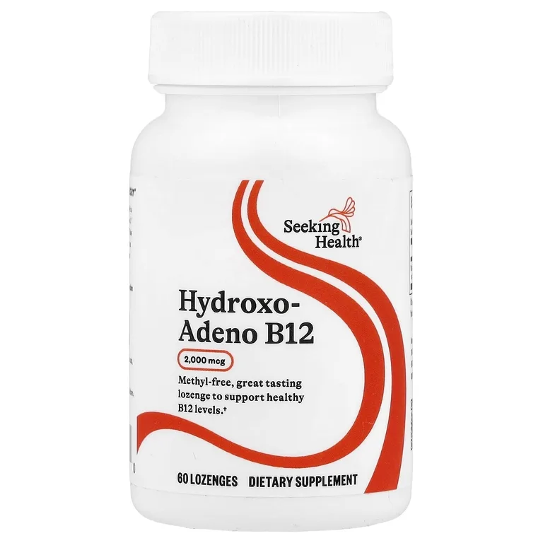 Seeking Health, Hydroxo-Adeno, витамин B12, 2000 мкг, 60 пастилок