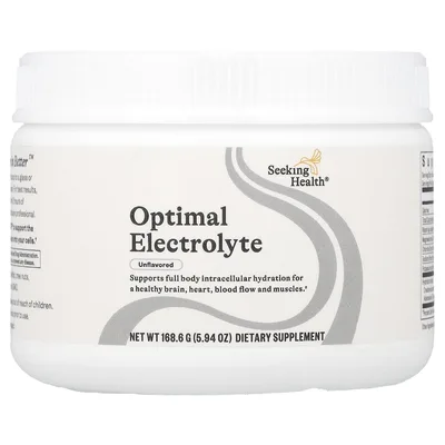 Seeking Health, Optimal Electrolyte, без добавок, 168,6 г (5,94 унции)