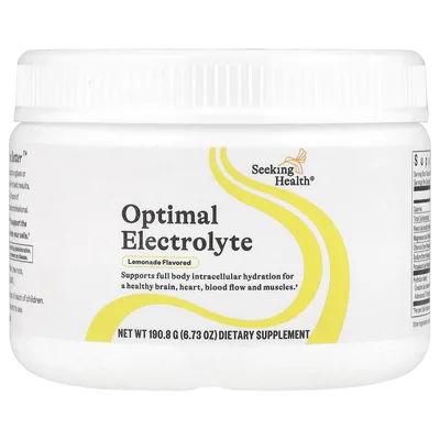 Seeking Health, Optimal Electrolyte, смесь для приготовления напитков с электролитами, вкус лимонада, 190,8 г (6,73 унции)